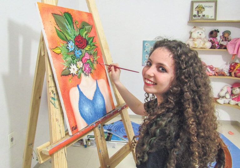 Jeovana Gasparotto desenvolve talento na pintura